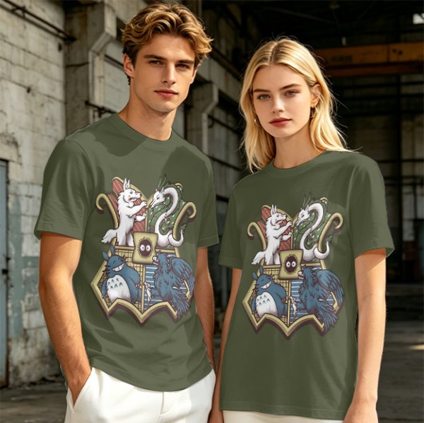 Studio Ghibli Fantasy Creatures Crest Graphic T-Shirt