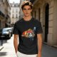 Olive green t-shirt with sleeping sloth graphic design