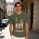 Olive T-Shirt With Walking Burritos Abbey Road Style Graphic