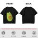 Olive Green T-Shirt With Cute Avocado Cat Holding Yarn Ball Print