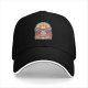 Black baseball cap with stained glass sun and fire graphic