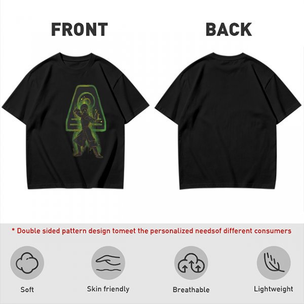 Olive T-shirt with Earth Bender Silhouette Graphic