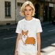 Olive Green T-Shirt With I Love My Corgi Graphic Print