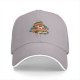 Black baseball cap with Heaven's Slice pizza angel graphic