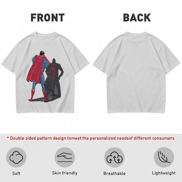 Olive T-shirt with Superman Laser Eyes Art Print