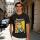 Olive green t-shirt with a cat in a Rosie the Riveter pose and 'Purrrsist!' text