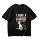 Olive t-shirt with 'If I seem a little strange that's because I am' penguin print