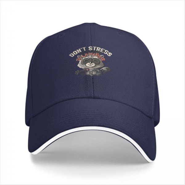 Don't Stress Raccoon Meditating Baseball Cap