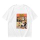 Olive green t-shirt with Yellow Fiction Simpson-style Pulp Fiction dance print