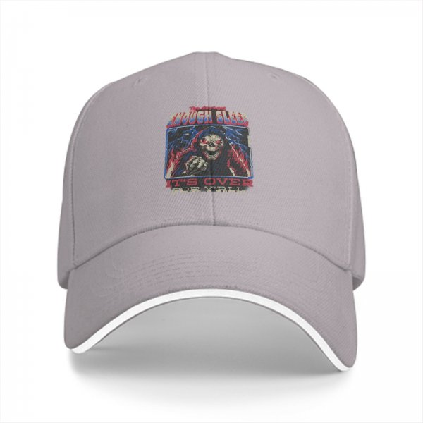 Black baseball cap with grim reaper graphic and enough sleep text
