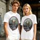 Olive Green T-Shirt With Legendary Hero Art Print