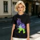 Olive green t-shirt with Maleficent fantasy silhouette graphic