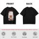 Olive t-shirt with cute cat bubble tea graphic print