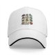 Black Baseball Cap With Halloween Themed Cat Character Print