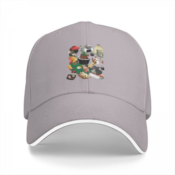 Black Baseball Cap With Cute Cats Cooking Food Graphic