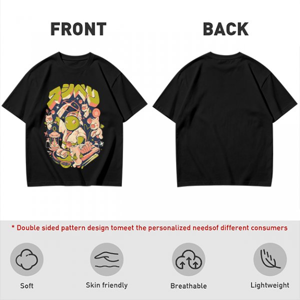 Olive T-Shirt With Final Fantasy Tonberry Moogle Sushi Art Print