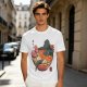 Godzilla in spicy ramen bowl graphic tee
