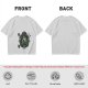 Olive Green T-Shirt with Octopus Skull Pirate Art Print