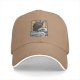 Black Baseball Cap with Japanese Wave and Ship Art Print