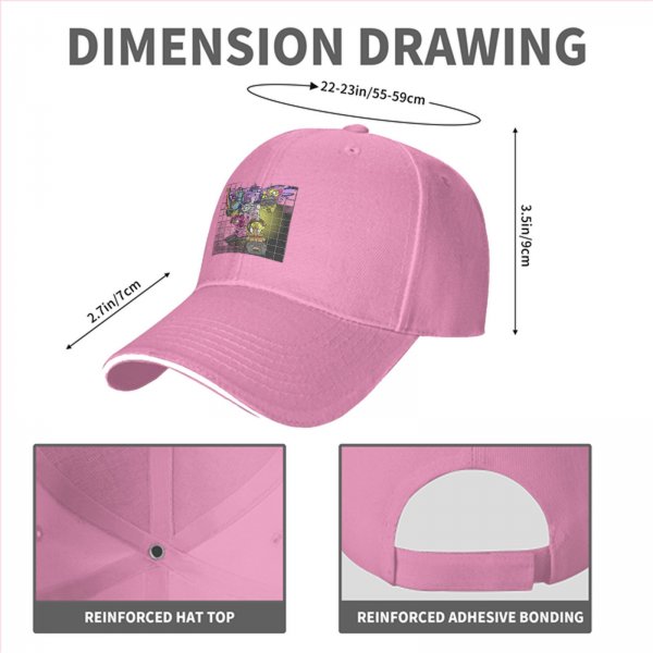 Black Baseball Cap with Robot Pony Mashup Graphic Print