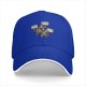 Black baseball cap with sloth nap and stress relief themed print