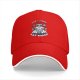 Black baseball cap with raccoon live fast eat trash graphic
