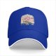 Black baseball cap with cute rabbit in kimono cherry blossom print