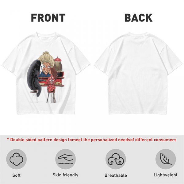 Spirited Away Characters Printed Olive T-Shirt