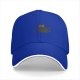 Black baseball cap with minimalist grey cat graphic