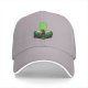 Black Baseball Cap With Green Silhouette Character Art Print