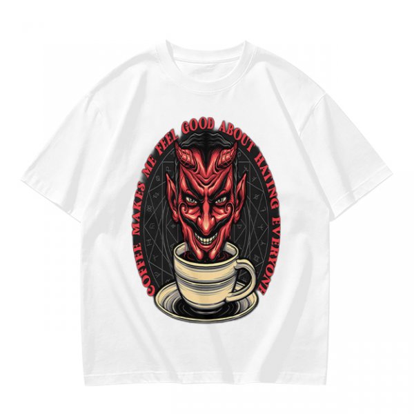 Coffee Makes Me Feel Good About Hating Everyone Devil T-Shirt