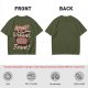 Olive green t-shirt with 'Humans? Whatever. Cats? Forever!' print