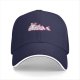 Black Baseball Cap with Pink Cute Character Graphic Print