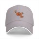 Black baseball cap with dancing pumpkin holding a fall drink design