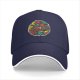 Black baseball cap with retro video game character grill print