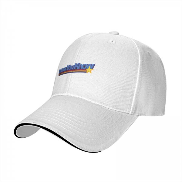 Black baseball cap with 'The Less You Know' retro graphic