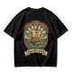 Olive T-shirt with Pirate Ship Homeward Bound Tattoo Style Print