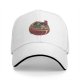 Black Baseball Cap With Ramen Bowl Cat Warrior Artwork