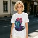 Olive T-Shirt With Vibrant Fantasy Creature Graphic Print