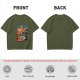 Olive Green T-Shirt With Runes & Rituals Wizard Graphic