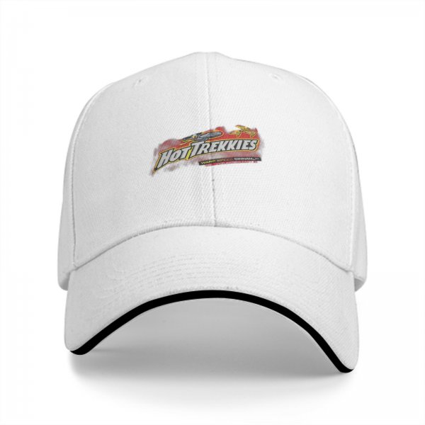 Black baseball cap with Hot Trekkies graphic print