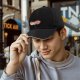 Black baseball cap with two decorative ramen bowl prints