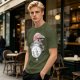 Olive T-shirt with Totoro and Friends Watercolor Print