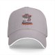 Black baseball cap with 'Less Internet More Food' cat laptop print