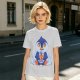 Olive T-shirt with Cute Penguin Drinking Boba Tea Print