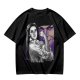 Olive T-shirt with vintage woman flexing arm graphic print