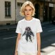 Olive T-Shirt with Floating Astronaut Graphic Print
