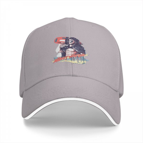 Black baseball cap with retro lifeguard graphic print