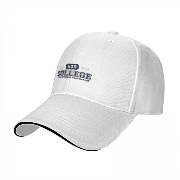 Black baseball cap with 538 COLLEGE embroidered design