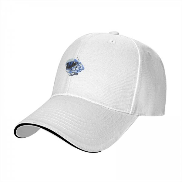 Black Baseball Cap With Cute Floating Astronaut Graphic